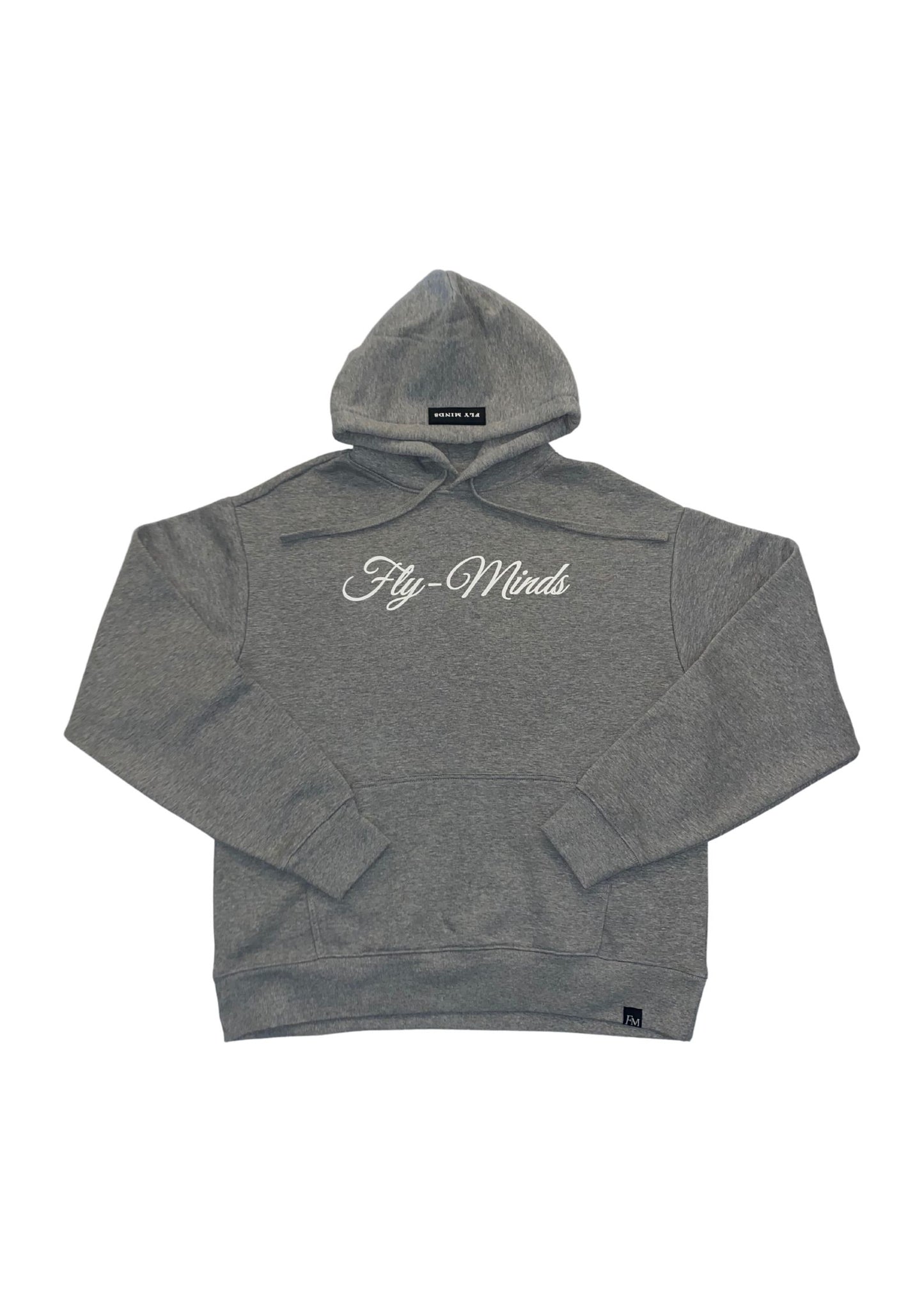 Fly Minds Script Relaxed Oversized Fit Hooded Sweatshirt