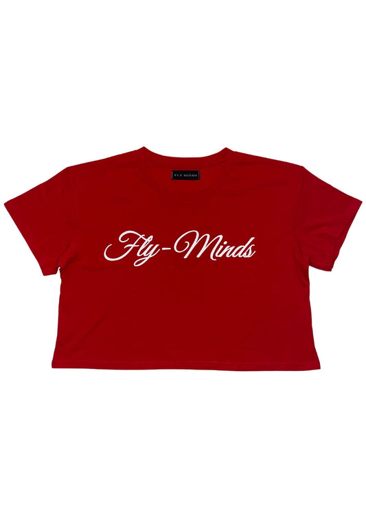 Fly Minds Script Crop Top
